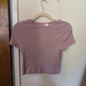 Women's Mauve Ribbed Top